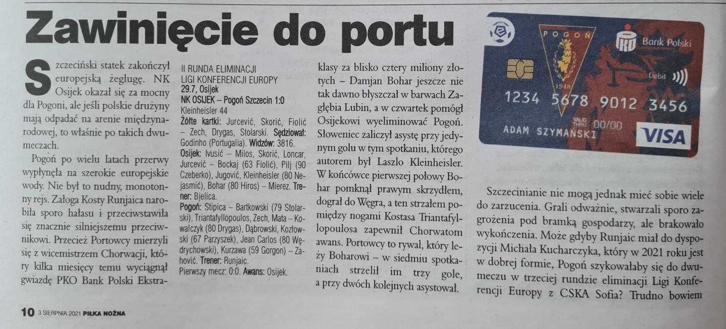 NK Osijek - Pogoń Szczecin 1:0 (29.07.2021)