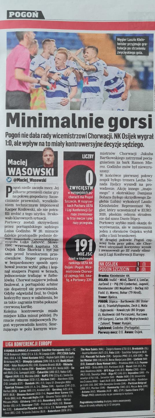 NK Osijek - Pogoń Szczecin 1:0 (29.07.2021)