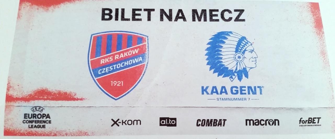 Raków Częstochowa - KAA Gent 1:0 (19.08.2021)