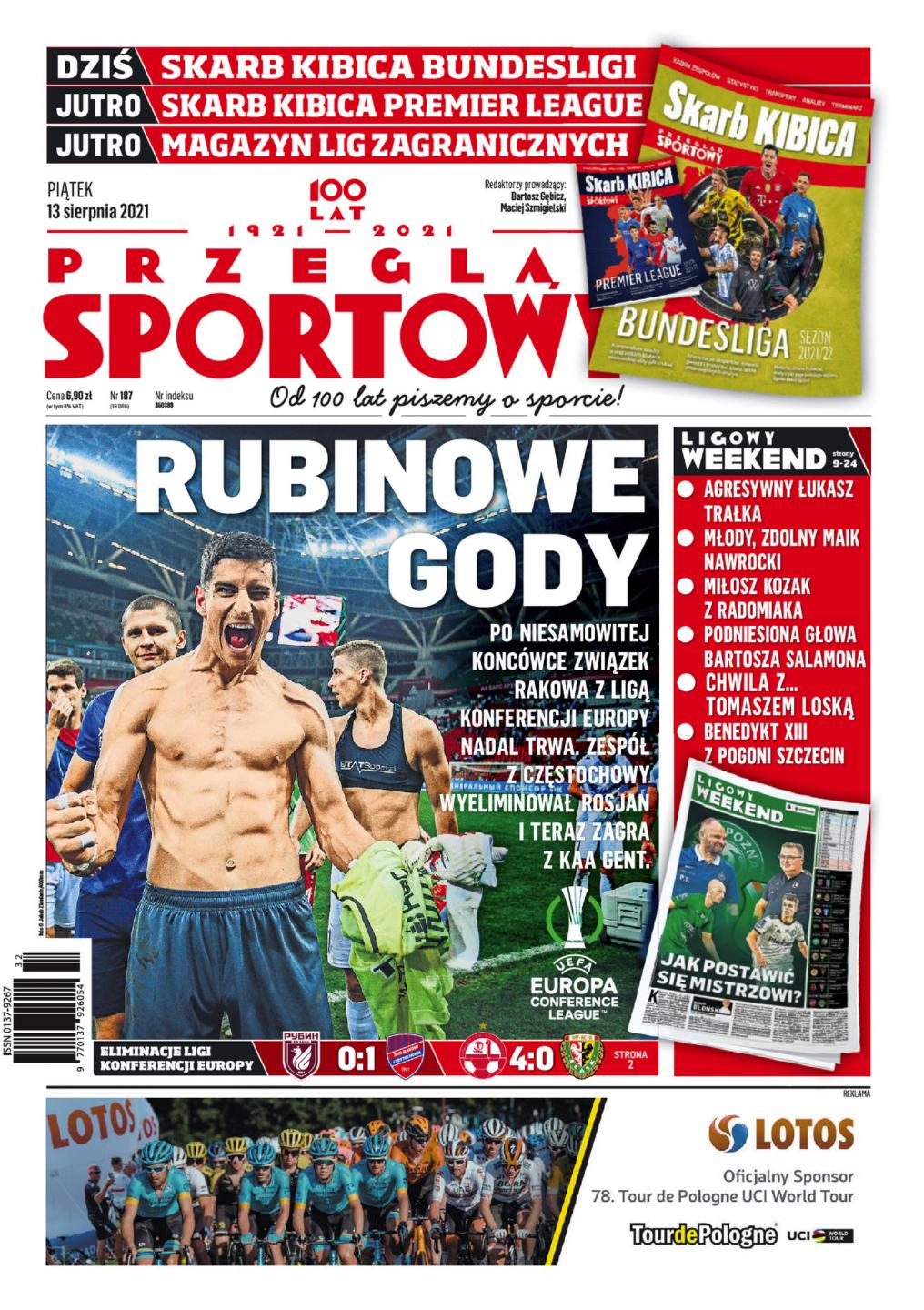 Rubin Kazań - Raków Częstochowa 0:0 (12.08.2021) Przegląd Sportowy