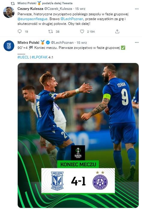 Lech Poznań - Austria Wiedeń 4:1 (15.09.2022)