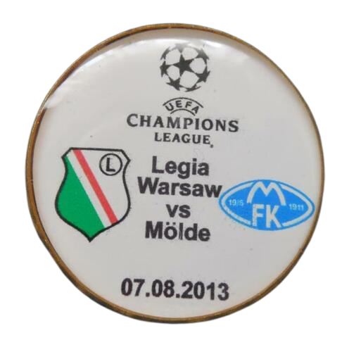 Odznaka z meczu Legia Warszawa - Molde FK 0:0 (07.08.2013)