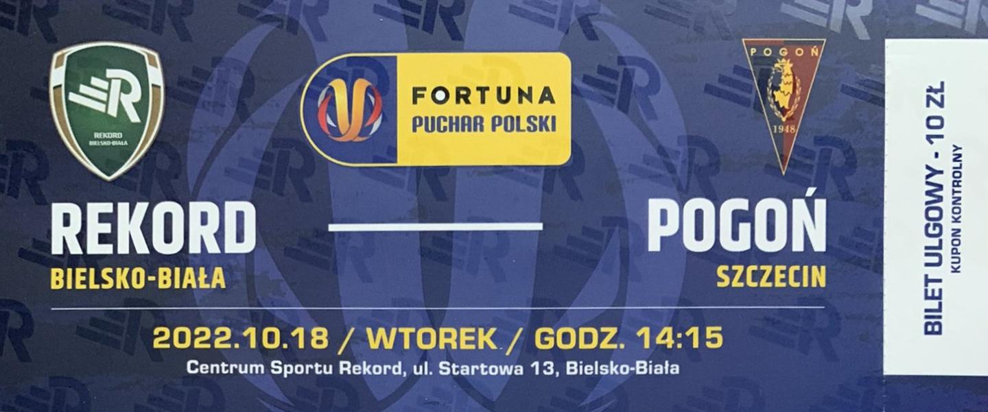 Rekord Bielsko-Biała - Pogoń Szczecin 3:3, k. 11-12 (18.10.2022)