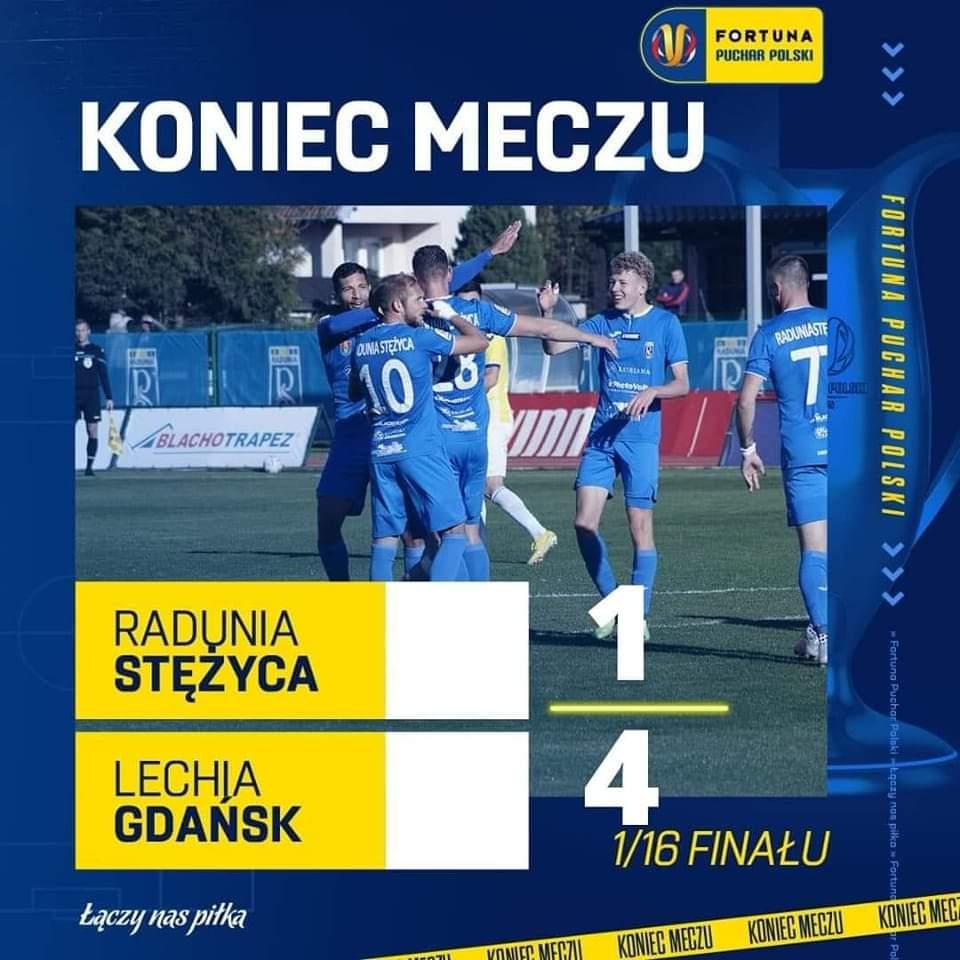 Radunia Stężyca - Lechia Gdańsk 1:4 (19.10.2022)