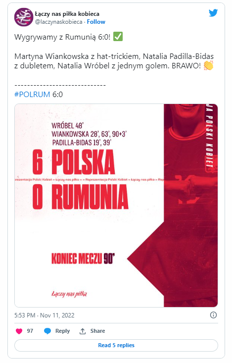 Polska - Rumunia 6:0 (11.11.2022)