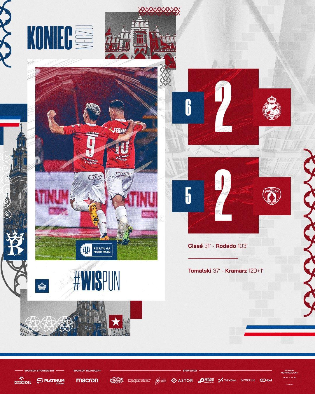 Wisła Kraków - Puszcza Niepołomice 2:2, k. 6-5 (19.10.2022)