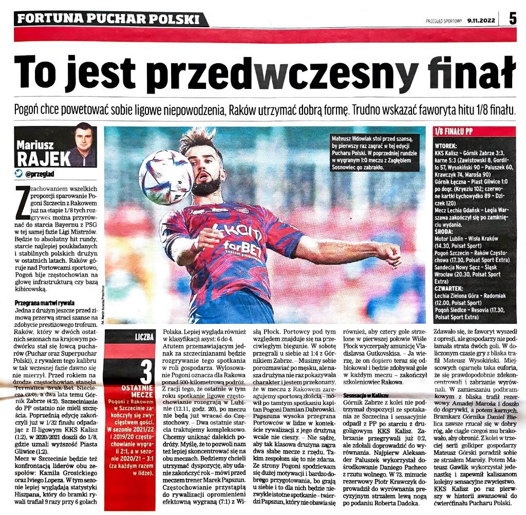 Górnik Łęczna - Piast Gliwice 1:0 pd. (08.11.2022) Przegląd Sportowy