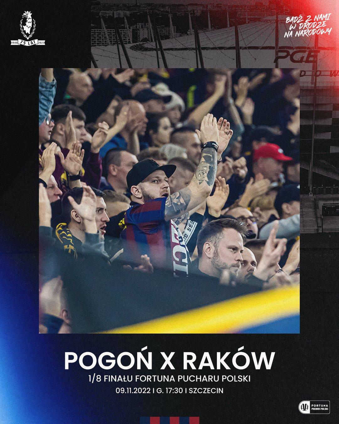 Pogoń Szczecin - Raków Częstochowa 0:1 (09.11.2022)
