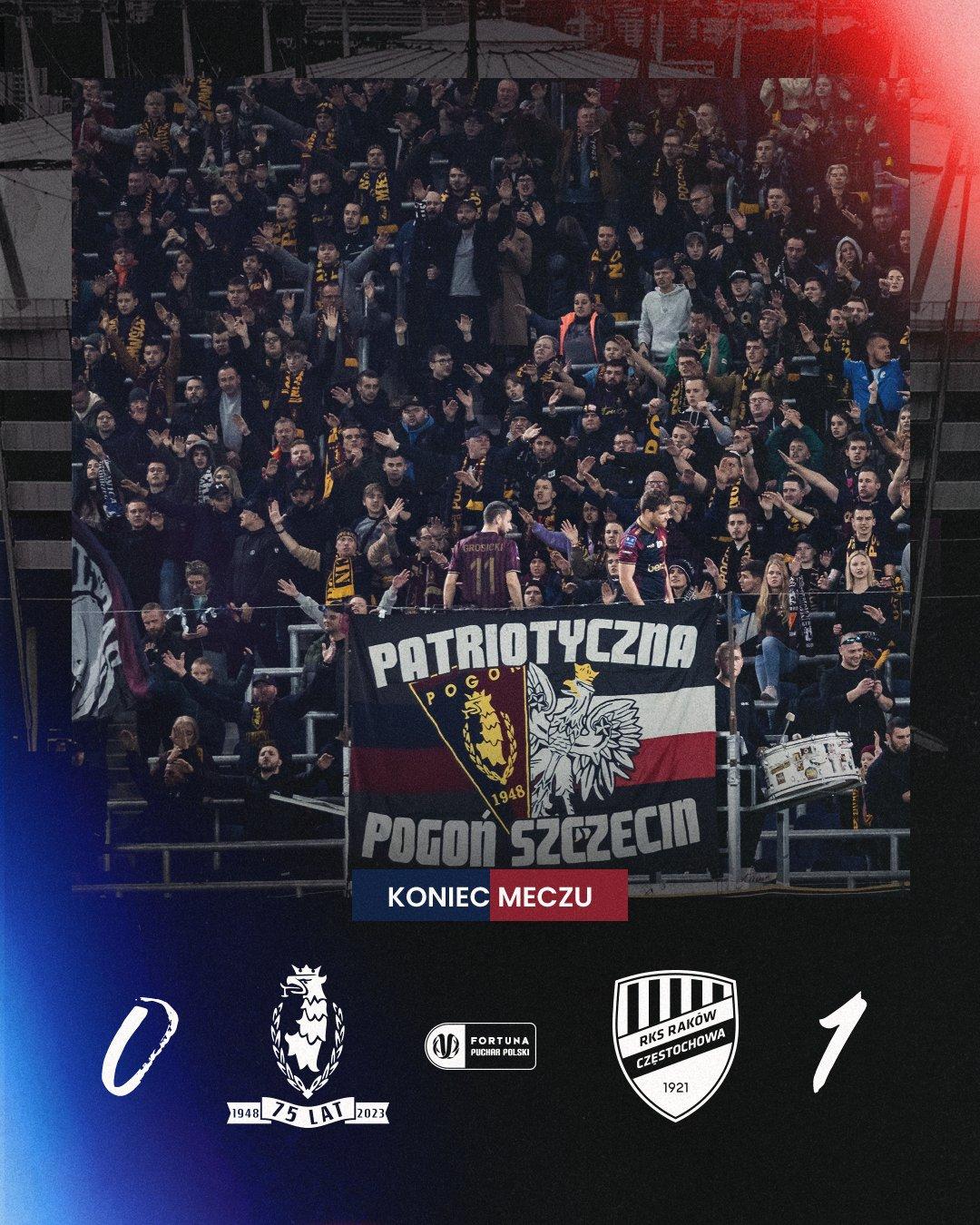 Pogoń Szczecin - Raków Częstochowa 0:1 (09.11.2022)