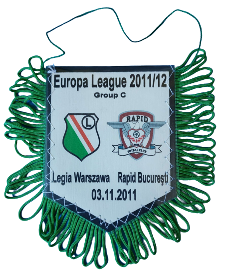 Proporczyk z meczu Legia Warszawa - Rapid Bukareszt 3:1 (03.11.2011)