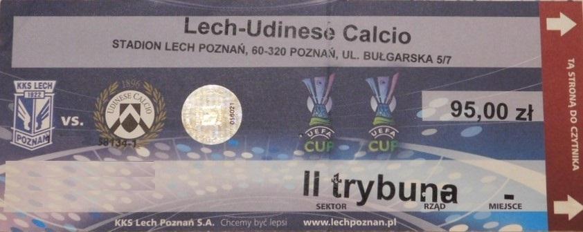Lech Poznań - Udinese Calcio 2:2 (19.02.2009)