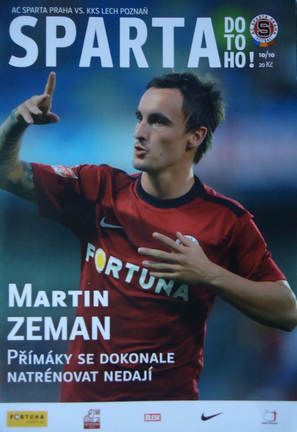 Program meczowy Sparta Praga - Lech Poznań 1:0 (27.07.2010)