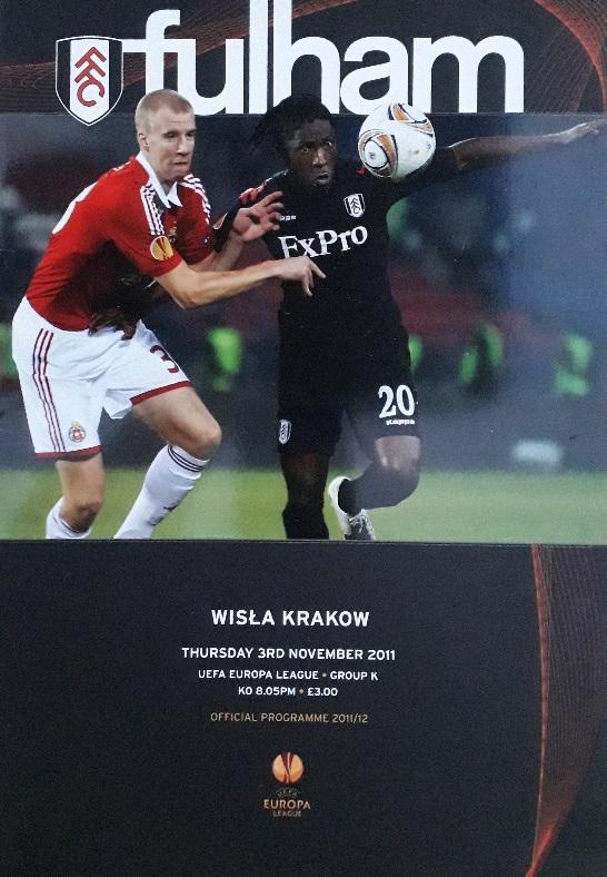 Program meczowy Fulham FC - Wisła Kraków 4:1 (03.11.2011) 1