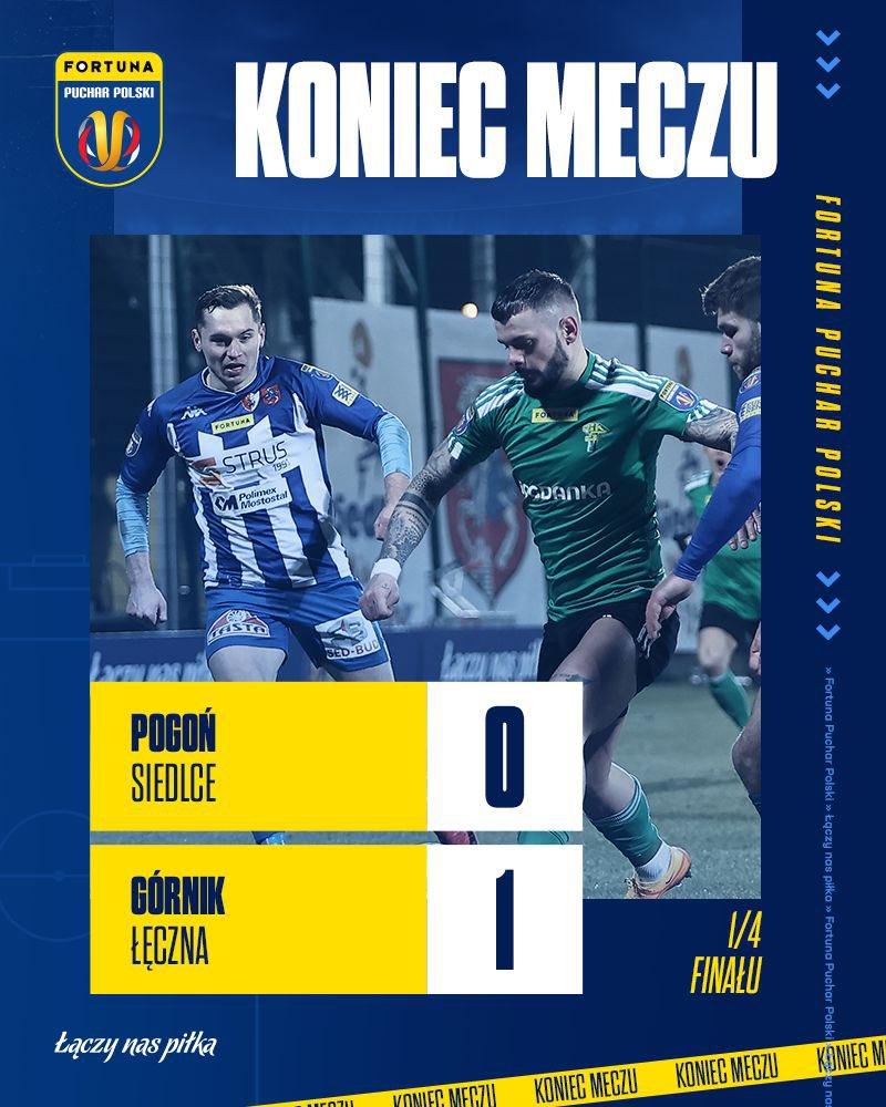 Pogoń Siedlce - Górnik Łęczna 0:1 (28.02.2023)