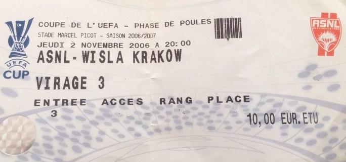 AS Nancy - Wisła Kraków 2:1 (02.11.2006)