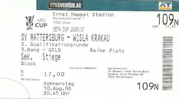SV Mattersburg - Wisła Kraków 1:1 (10.08.2006)