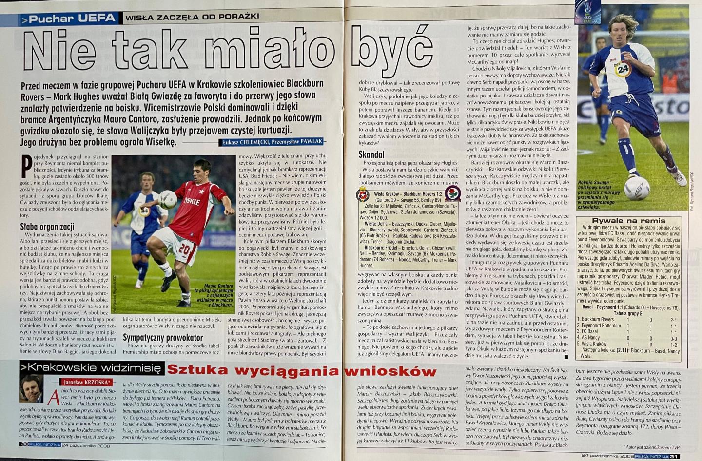 Wisła Kraków - Blackburn Rovers 1:2 (19.10.2006)