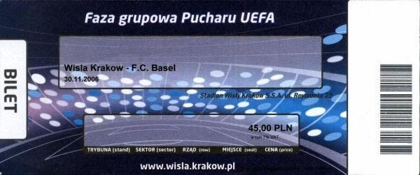 Wisła Kraków - FC Basel 3:1 (30.11.2006)