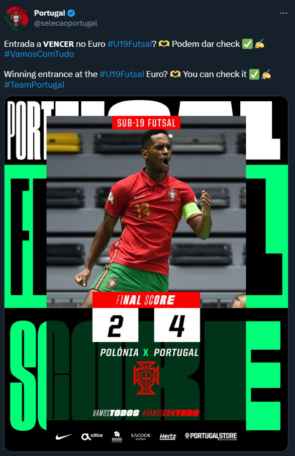 Portugalia U19, futsal