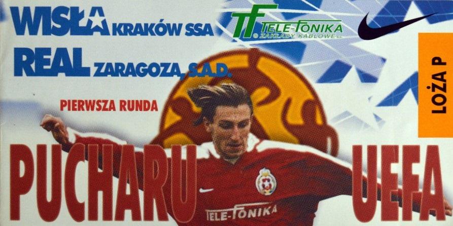 Bilet z meczu Wisła Kraków - Real Saragossa 4:1 pd, k. 4-3 (28.09.2000)