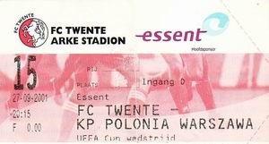 Bilet na mecz Twente Enschede - Polonia Warszawa