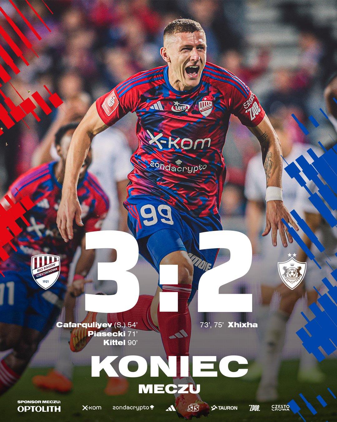 Raków Częstochowa - Qarabağ Ağdam 3:2 (26.07.2023)