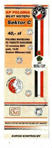 Bilet na mecz Polonia Warszawa - Twente Enschede (20.09.2001)
