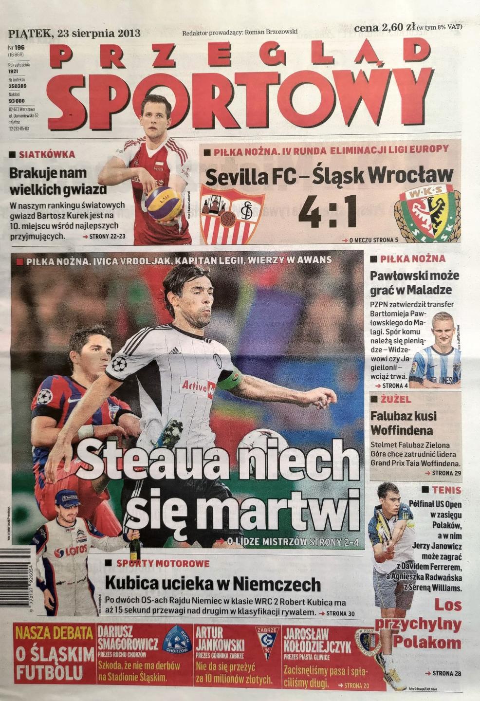 Sevilla FC - Śląsk Wrocław 4:1 (22.08.2013)