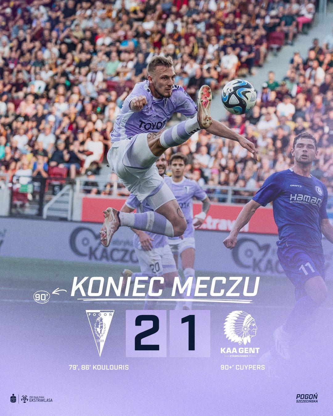 Pogoń Szczecin - KAA Gent 2:1 (17.08.2023)