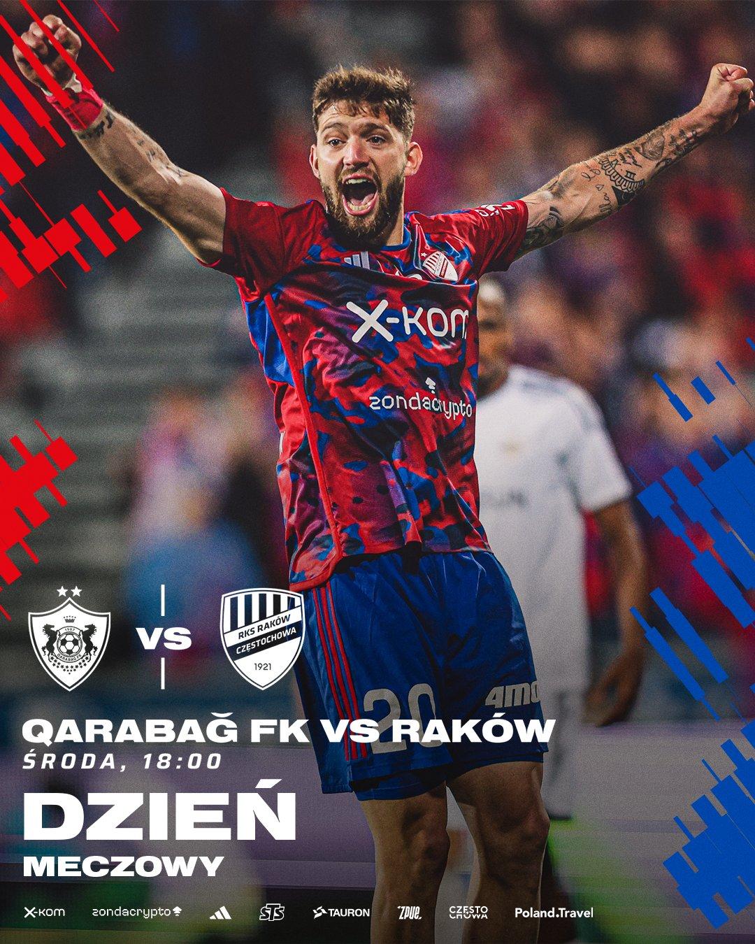 Qarabağ Ağdam - Raków Częstochowa 1:1 (02.08.2023)