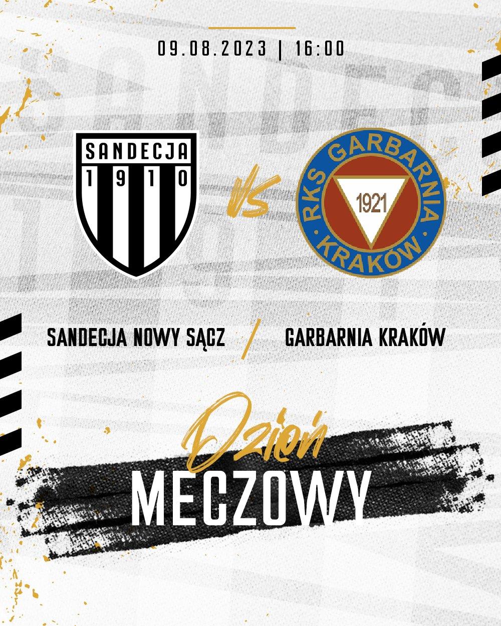 Sandecja Nowy Sącz - Garbarnia Kraków 1:2 (09.08.2023)