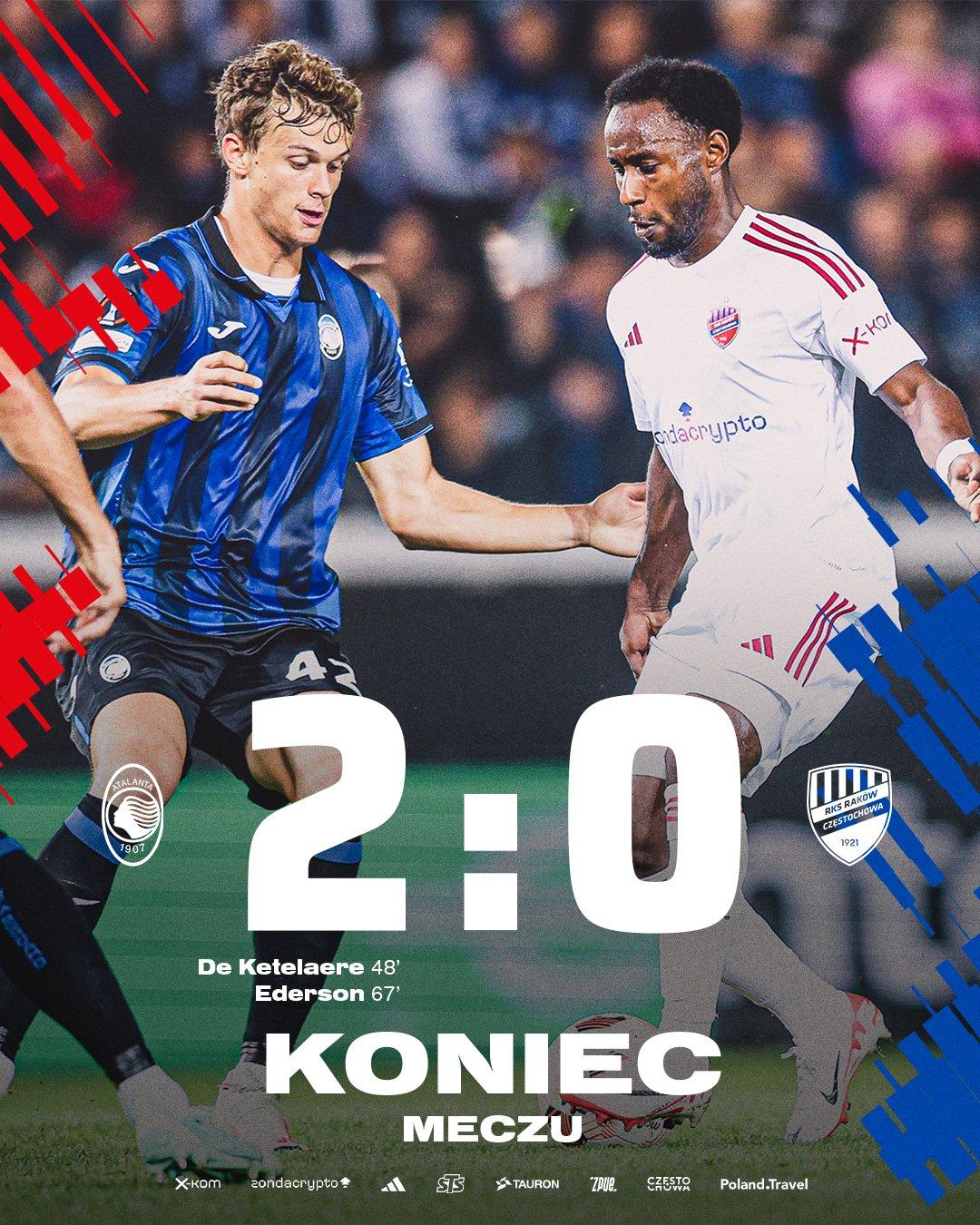Atalanta Bergamo - Raków Częstochowa 2:0, 21.09.2023