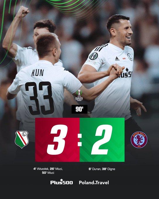 Legia Warszawa - Aston Villa 3:2, 21.09.2023