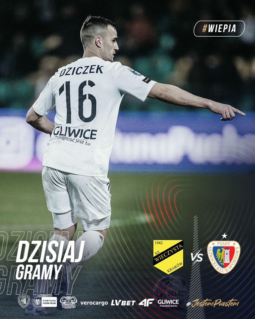 Wieczysta Kraków - Piast Gliwice 0:4 (26.09.2023)