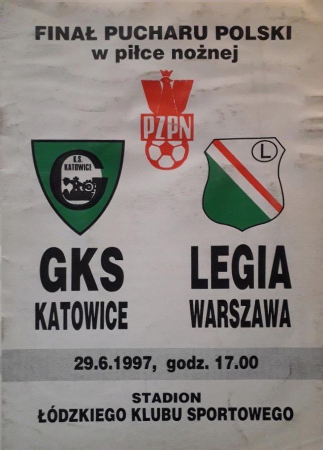 Program meczowy Legia Warszawa - GKS Katowice 2:0 (29.06.1997)