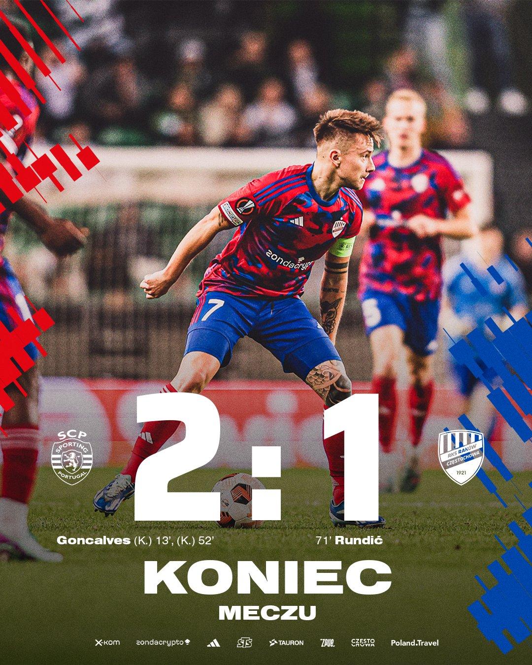 Sporting Lizbona - Raków Częstochowa 2:1, 09.11.2023
