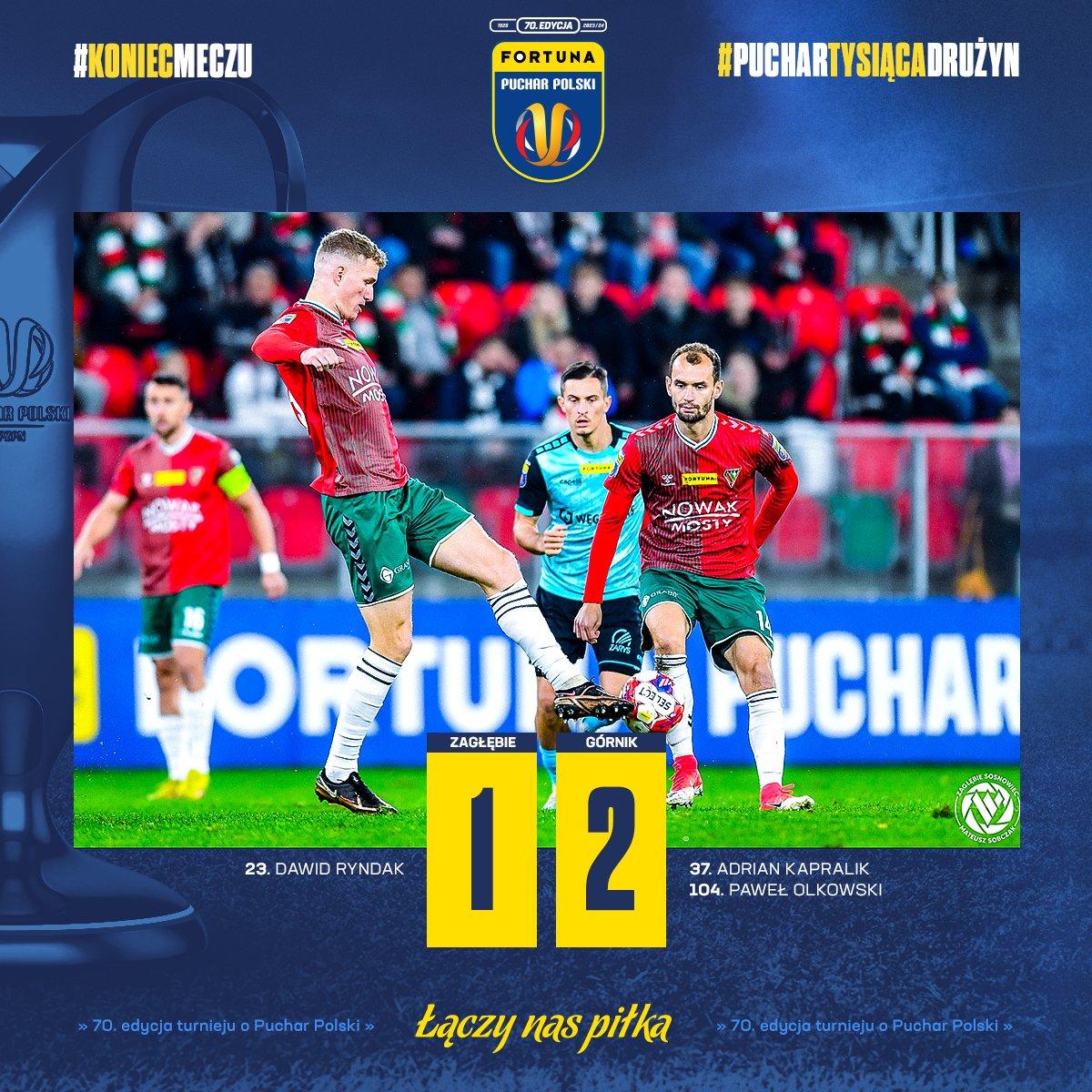 Zagłębie Sosnowiec - Górnik Zabrze 1:2 pd. (31.10.2023)