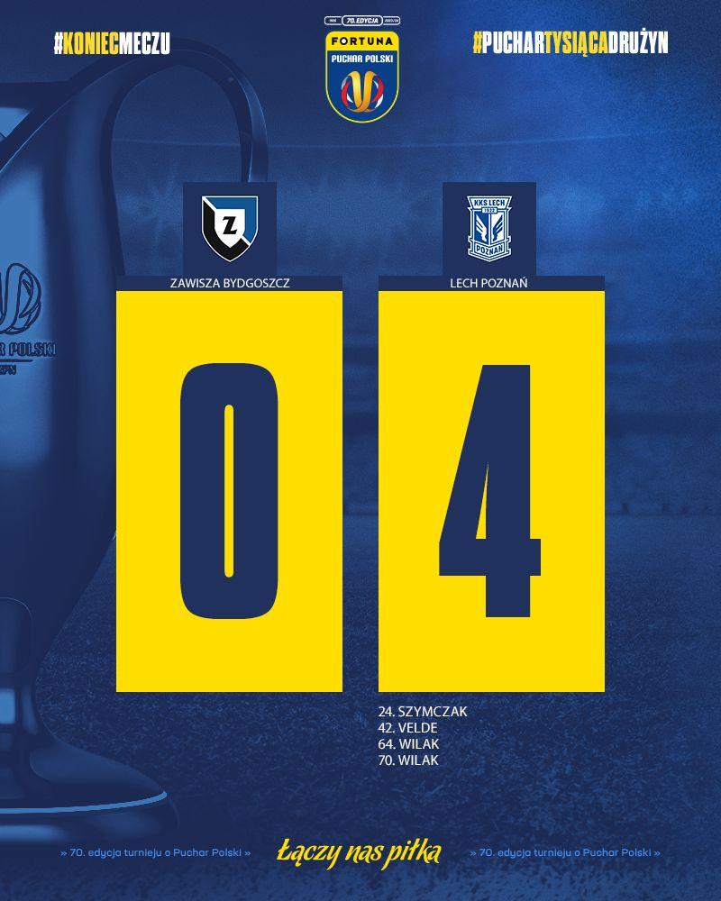 Zawisza Bydgoszcz - Lech Poznań 0:4 (31.10.2023)