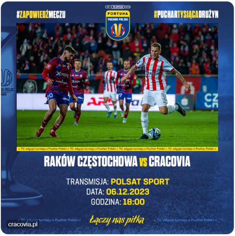Raków Częstochowa - Cracovia 1:0 pd. (06.12.2023)