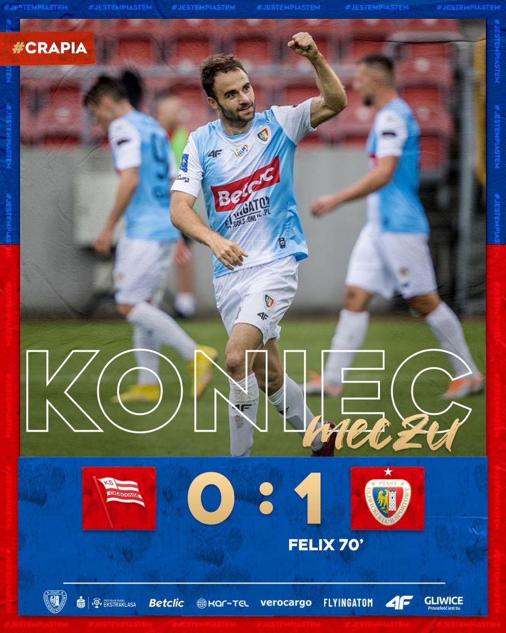 Cracovia - Piast Gliwice 0:1 (13.08.2022)
