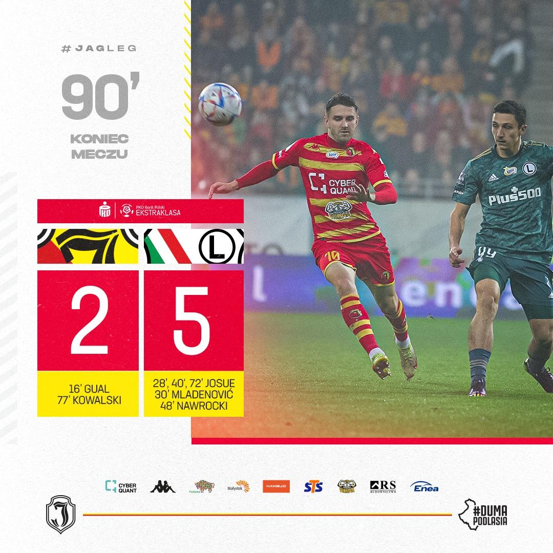 Jagiellonia Białystok - Legia Warszawa 2:5, 29.10.2022