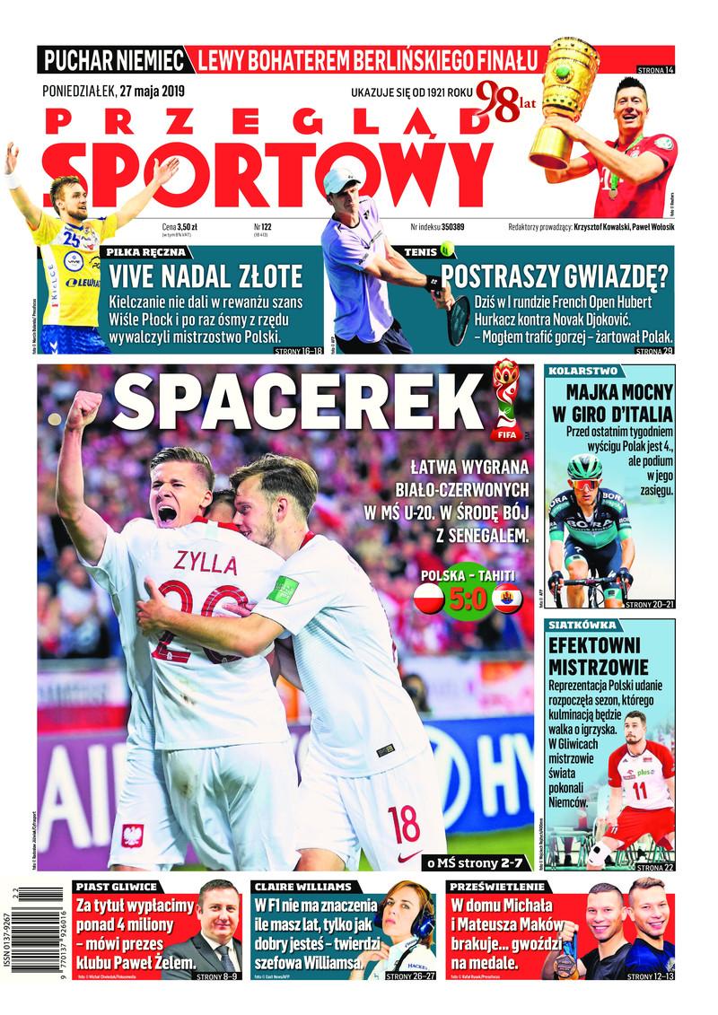 Okładka Przegląd Sportowy po meczu Polska - Tahiti 5-0, MŚ U-20 (26.05.2019)
