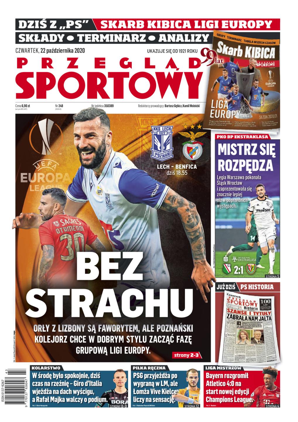 Okładka Przegląd Sportowy po meczu Bayern Monachium - Atlético Madryt 4:0 (21.10.2020)