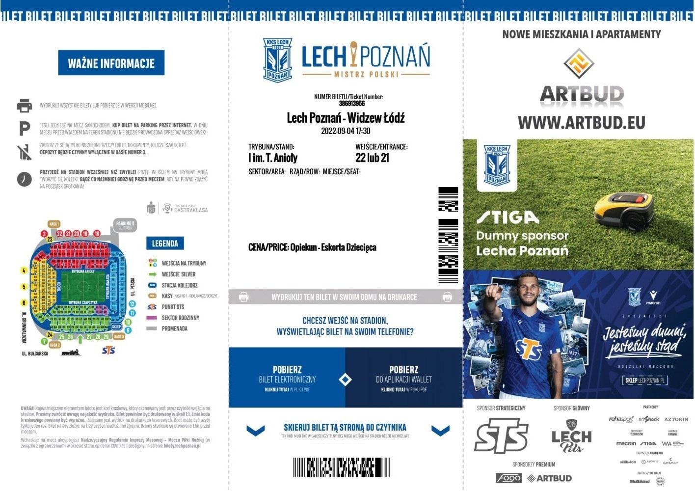 Lech Poznań - Widzew Łódź 2:0 (04.09.2022)