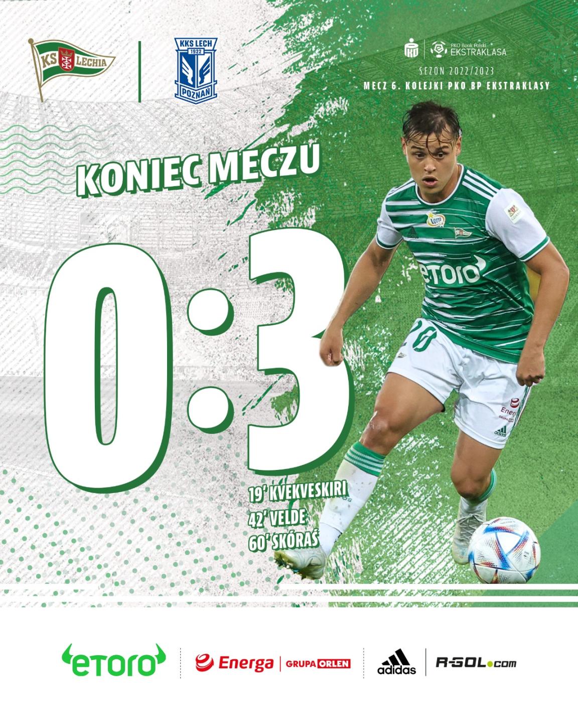Lechia Gdańsk - Lech Poznań 0:3 (31.08.2022)