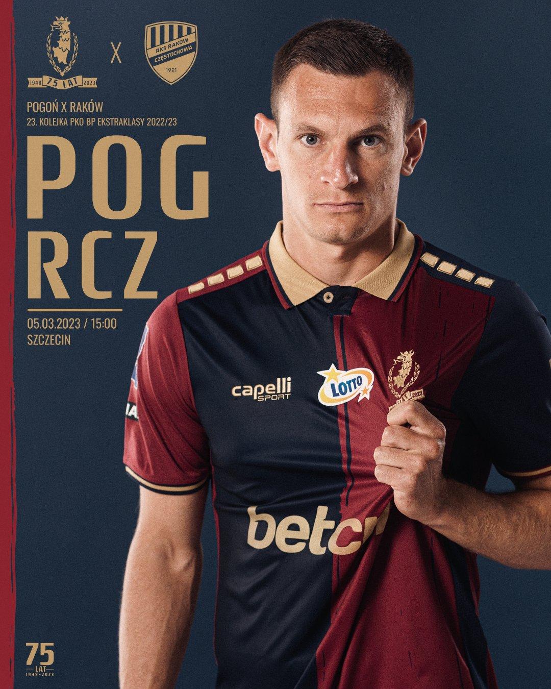 Pogoń Szczecin - Raków Częstochowa 0:2 (05.03.2023)