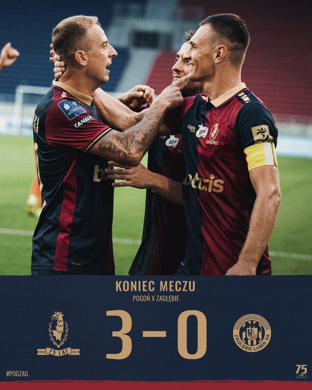 Pogoń Szczecin - Zagłębie Lubin 3:0, 27.08.2022