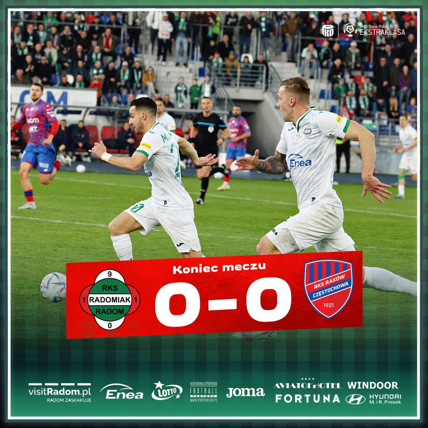 Radomiak Radom - Raków Częstochowa 0:0 (10.04.2023)