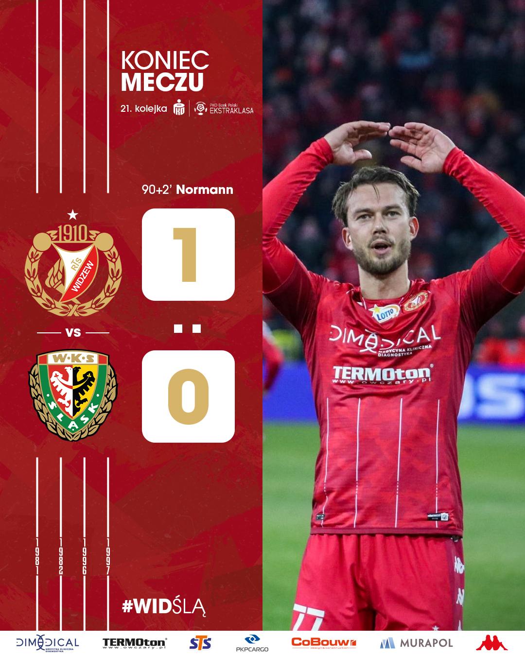 Widzew Łódź - Śląsk Wrocław 1:0 (17.02.2023)