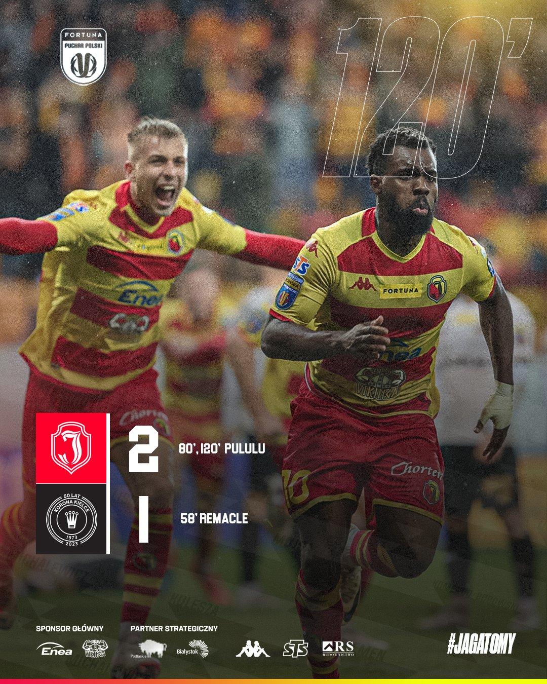 Jagiellonia Białystok - Korona Kielce 2:1 pd. (28.02.2024)